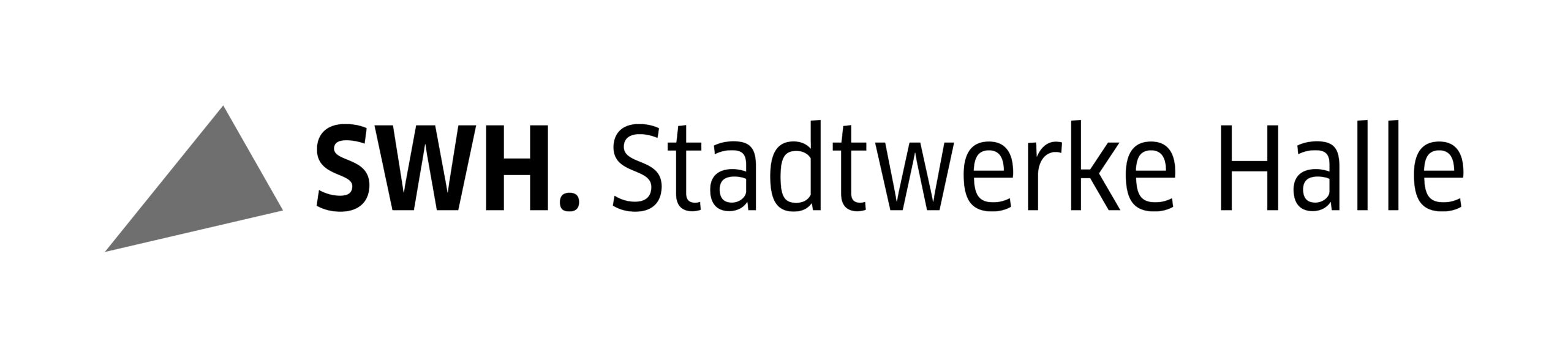 Logo Stadtwerke Halle schwarzweiß