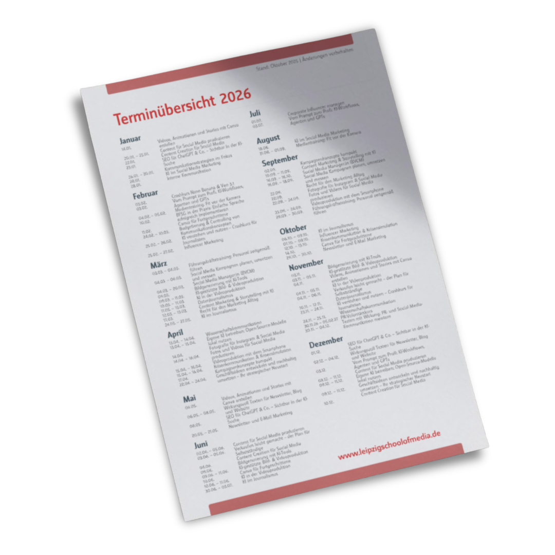 Terminübersicht 2026 Terminübersicht der LSoM Seminare 2026