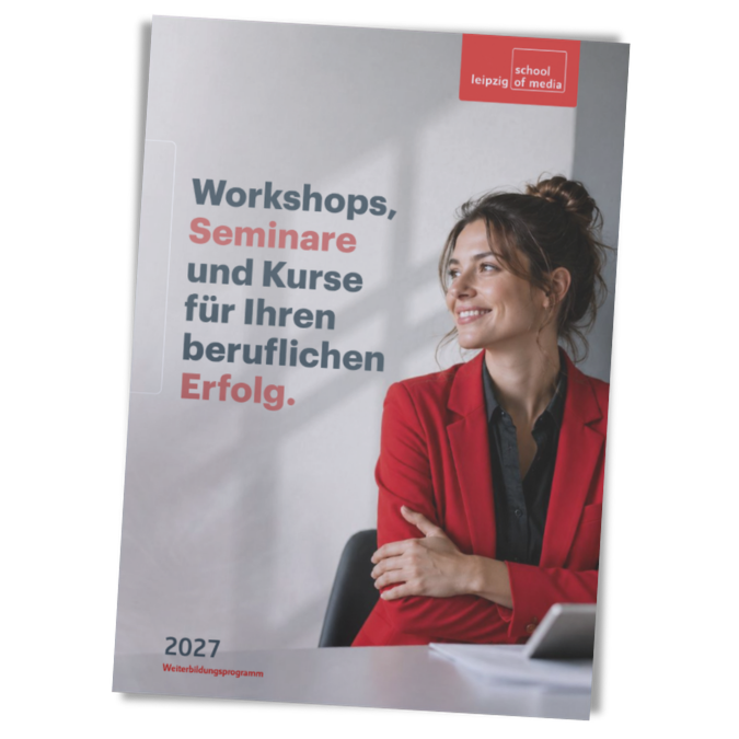 Terminübersicht 2027 Cover der Terminübersicht 2027 der Leipzig School of Media